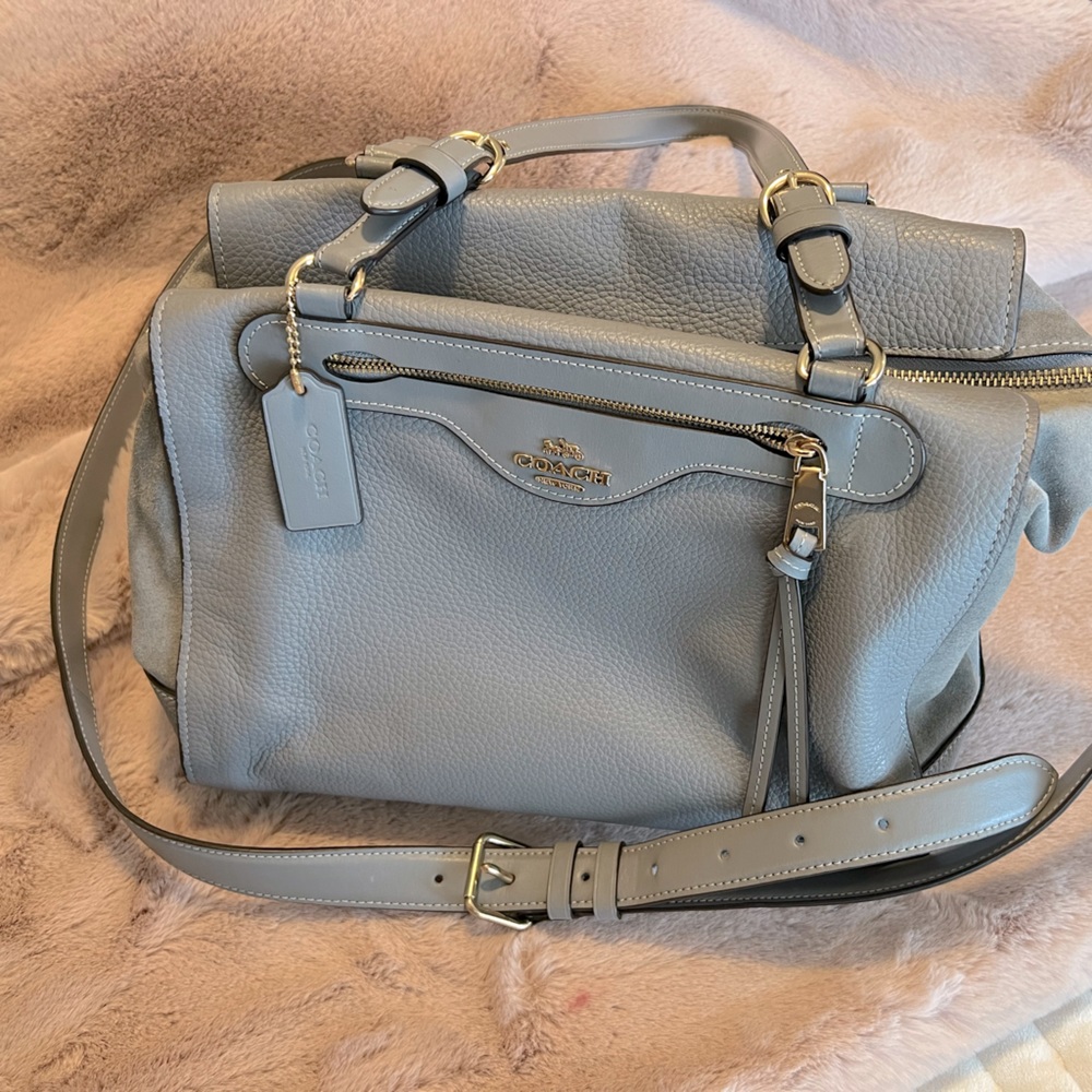Coach leather and suede